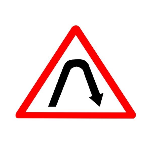 LADWA Right Hair Bend road sign Cautionary Retro Reflective Road Signage
