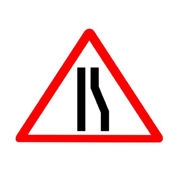 Reduced Carriageway Cautionary Retro reflective sign board