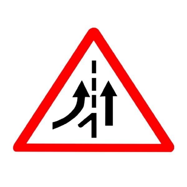 Merging Traffic Cautionary road signage