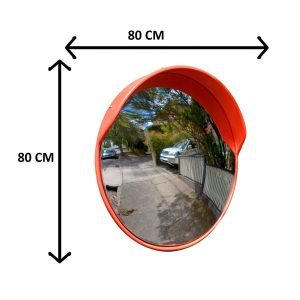 LADWA Unbreakable 32 Inch/800mm Diameter Wide Angle Convex Mirror/Security Mirror/Traffic Mirror for Road Safety with Installation Kit & Adjustable Fixing Bracket (Nuts & Bolts)
