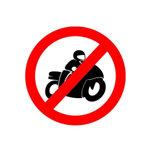 Two Wheeler Prohibited Road Sign
