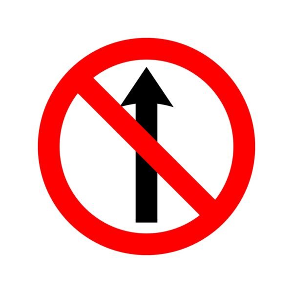 LADWA No Entry Mandatory Retro Reflective Road Signage - 600 mm Circle (White Red, aluminum)| no entry reflective signage| no entry traffic sign| road signage