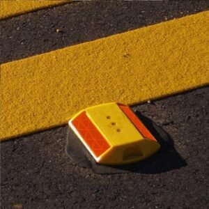 LADWA Road Reflectors Street Pavement & Asphalt Stud Markers | Great Reflecting for Speed Bumps, Sidewalks, Pedestrian Crossings, Freeways & Driveways | Industrial Grade (Yellow) Pack of 1
