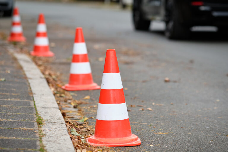 use of traffic cones