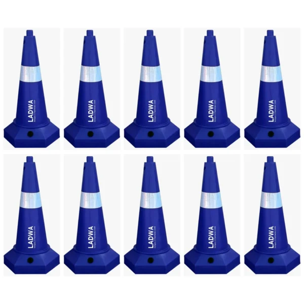 10 blue coloured traffic cone 750mm