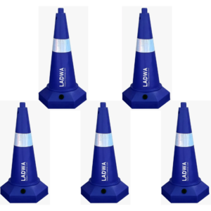 5pcs 750mm blue colored traffic cone| parking cone| safety cone| road cones