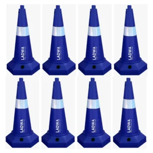 8pcs 750mm blue coloured traffic cone| road cones| parking cones| safety cones