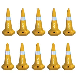 yellow traffic cone 10 pcs 5 kg