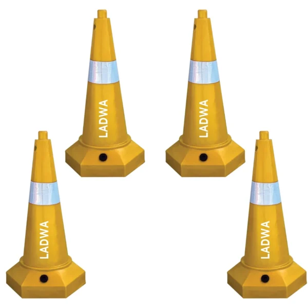 yellow traffic cone 4 pcs 5 kg