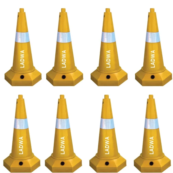 yellow traffic cone 8 pcs 5 kg
