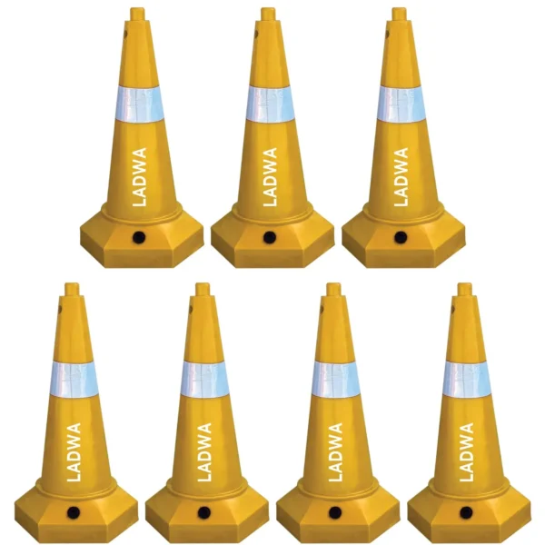 yellow traffic cone coloured7 pcs 5 kg
