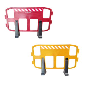 robust road safety barricade with interlocking & customizable option from Ladwa