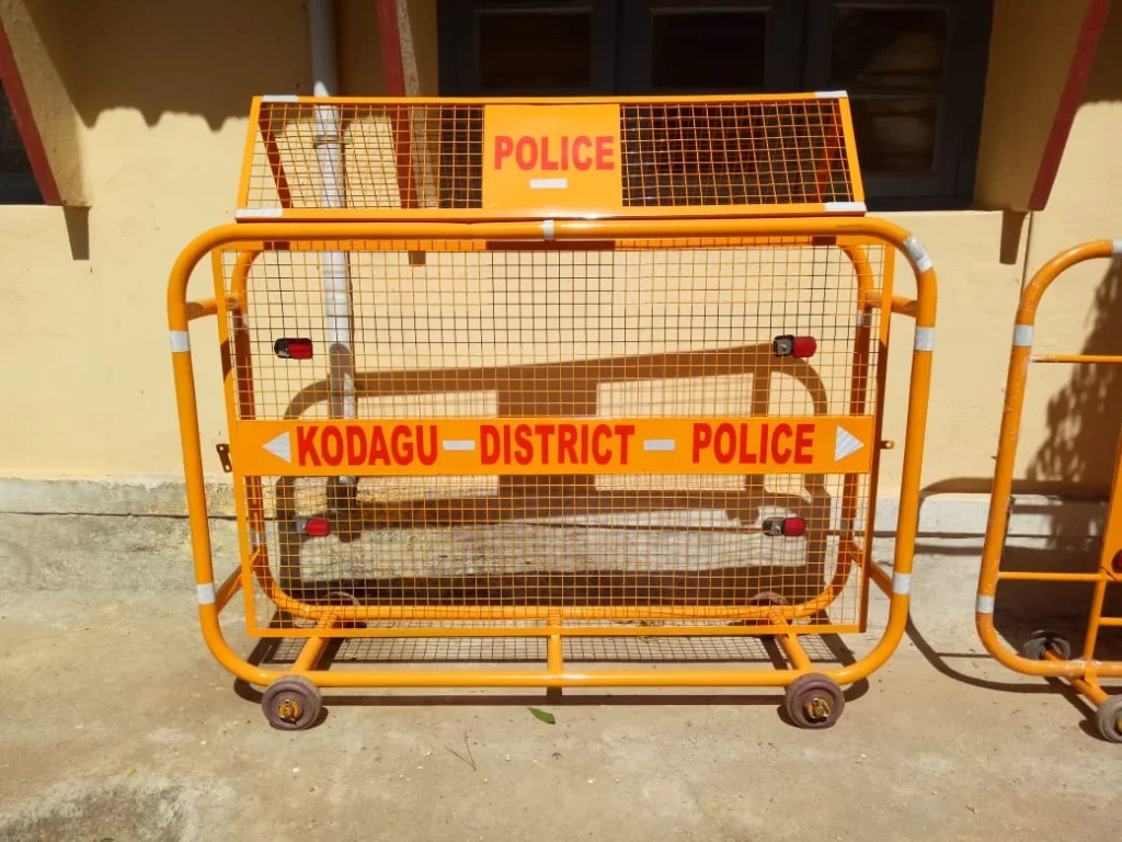 metal police barricade