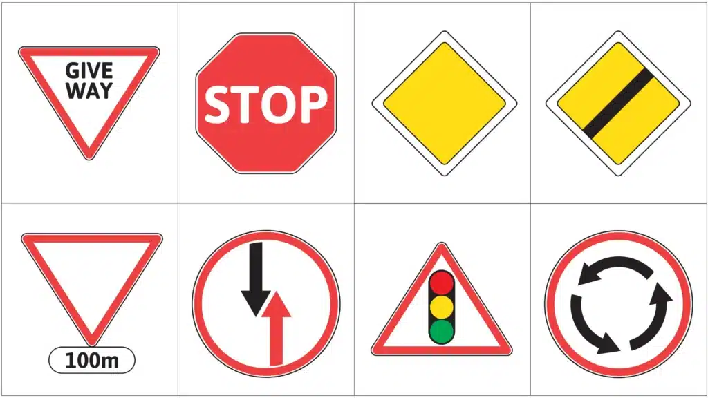 road safety signs and symbols