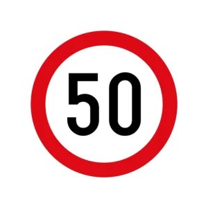 speed limit road sign