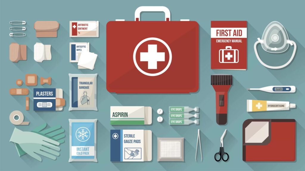 20 items in first aid kit box