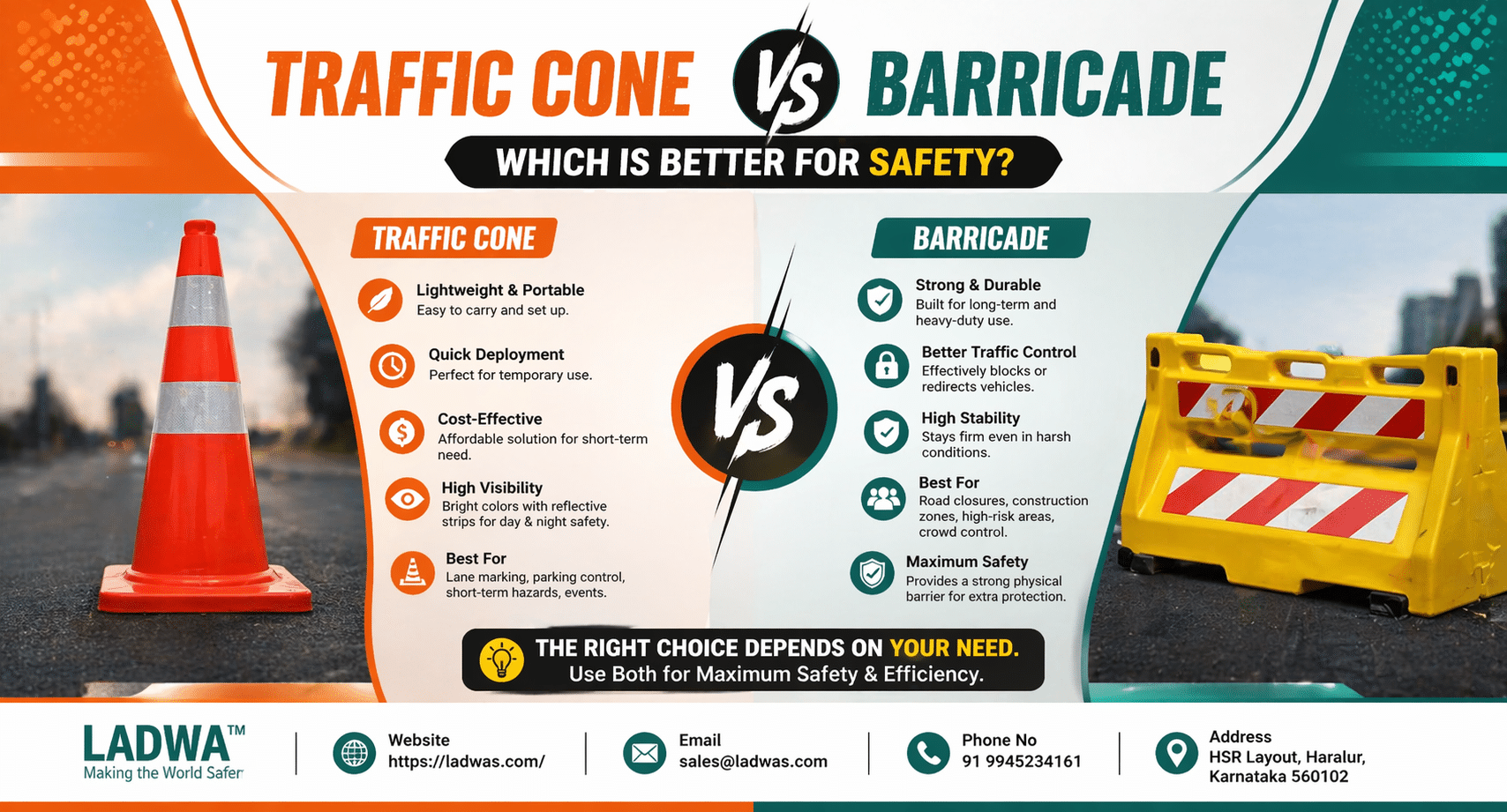 🚧 Traffic Cone vs Barricade: Which is Better for Safety?
