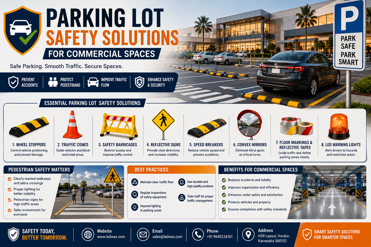 Parking Lot Safety Solutions for Commercial Spaces