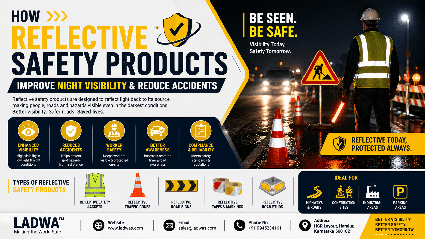 🌙 How Reflective Safety Products Improve Night Visibility & Reduce Accidents