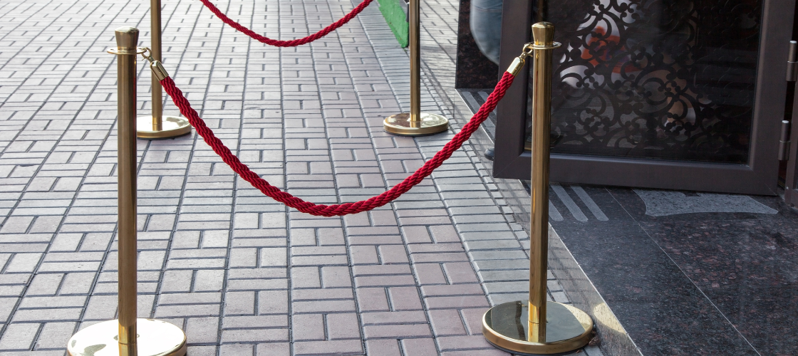 golden finish Stanchions